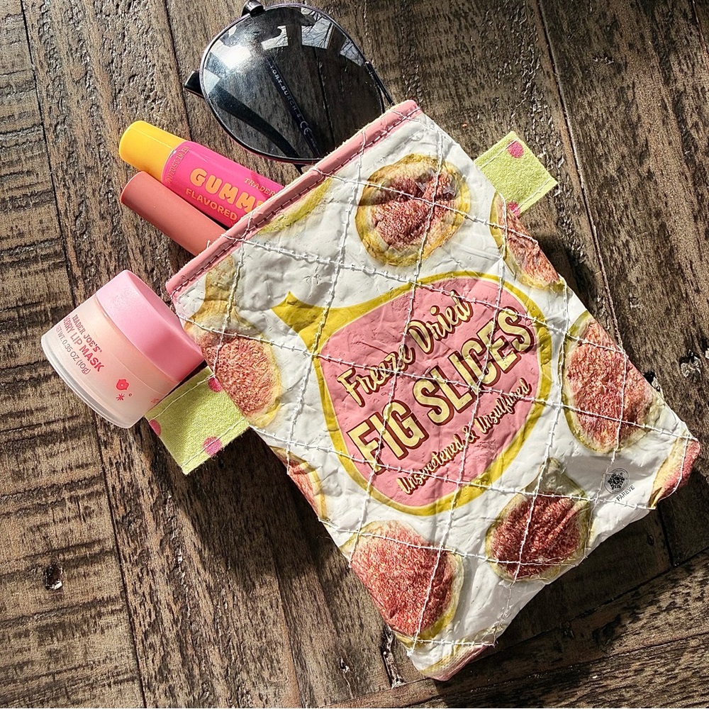 NEW The "Fig-ure of Fashion" Upcycled Quilted Pouch Wristlet